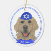 Gepersonaliseerde Golden Retriever Dog Chanoeka Keramisch Ornament (Links)