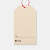 Gepersonaliseerde Golden Retriever Dog Holiday Gif Cadeaulabel (Achterkant)