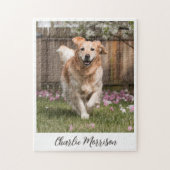 Gepersonaliseerde Golden Retriever Hondenfoto Legpuzzel (Verticaal)