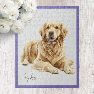 Gepersonaliseerde Golden Retriever Jigsaw Puzzel
