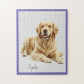 Gepersonaliseerde Golden Retriever Jigsaw Puzzel (Verticaal)