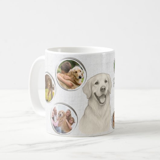 Gepersonaliseerde Golden Retriever Mom Mok - Custo (Voorkant links)