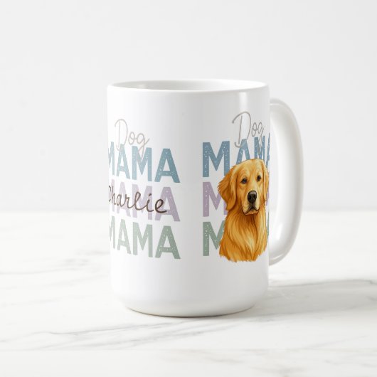 Gepersonaliseerde Golden Retriever Mom Mok - Custo (Voorkant rechts)