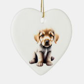 Gepersonaliseerde Golden Retriever Puppy Keramisch Ornament (Rechts)
