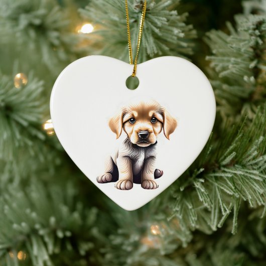 Gepersonaliseerde Golden Retriever Puppy Keramisch Ornament (Boom)