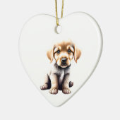 Gepersonaliseerde Golden Retriever Puppy Keramisch Ornament (Links)