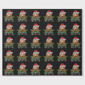 Gepersonaliseerde Golden Retriever Vrolijk Kerstfe Cadeaupapier (Vlak)