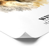 Gepersonaliseerde Golden Retriever Waterverf Poster (Hoek)