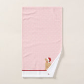 Gepersonaliseerde Golden Santa Hond Handdoek Set (Handdoek)