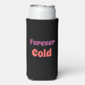 Gepersonaliseerde Golden Script Floral Roos Custom Seltzer Blikjeskoeler (Seltzer Achterkant)