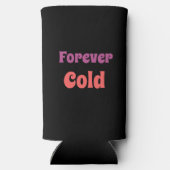 Gepersonaliseerde Golden Script Floral Roos Custom Seltzer Blikjeskoeler (Achterkant)