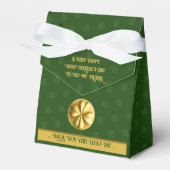 Gepersonaliseerde Golden Shamrock St. Patrick's Da Bedankdoosjes (Voorkant Zijde)