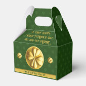 Gepersonaliseerde Golden Shamrock St. Patrick's Da Bedankdoosjes (Achterkant)
