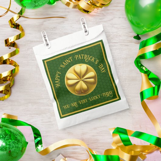 Gepersonaliseerde Golden Shamrock St. Patrick's Da Bedankzakje