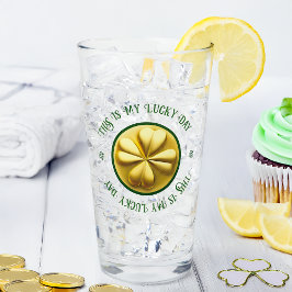 Gepersonaliseerde Golden Shamrock St. Patrick's Da Glas