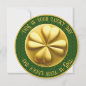 Gepersonaliseerde Golden Shamrock St. Patrick's Da Kaart (Achterkant)