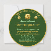 Gepersonaliseerde Golden Shamrock St. Patrick's Da Kaart (Voorkant)