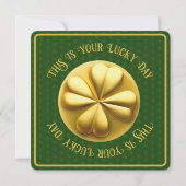 Gepersonaliseerde Golden Shamrock St. Patrick's Da Kaart (Achterkant)
