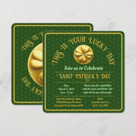 Gepersonaliseerde Golden Shamrock St. Patrick's Da Kaart