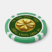 Gepersonaliseerde Golden Shamrock St. Patrick's Da Poker Chips (Enkel)