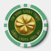 Gepersonaliseerde Golden Shamrock St. Patrick's Da Poker Chips (Voorkant)