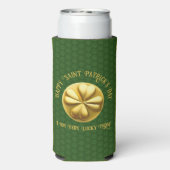Gepersonaliseerde Golden Shamrock St. Patrick's Da Seltzer Blikjeskoeler (Seltzer Achterkant)