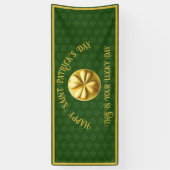 Gepersonaliseerde Golden Shamrock St. Patrick's Da Spandoek (Verticaal)