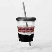 Gepersonaliseerde Golden Ticket Chocolade Bar Acryl Drinkbeker (Links)