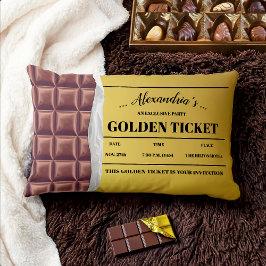 Gepersonaliseerde Golden Ticket Chocolade Bar Kussen