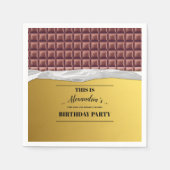 Gepersonaliseerde Golden Ticket Chocolade Bar Part Servet (Voorkant)