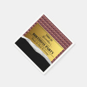 Gepersonaliseerde Golden Ticket Chocolade Party Servet (Hoek)