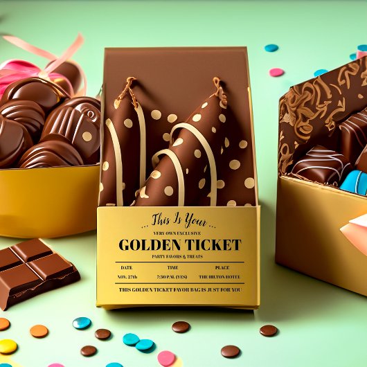 Gepersonaliseerde Golden Ticket Party Favor Rechthoekige Sticker