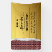 Gepersonaliseerde Golden Ticket Party Spandoek (Verticaal)