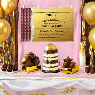 Gepersonaliseerde Golden Ticket Party Spandoek