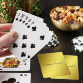 Gepersonaliseerde "Golden Touch" Goud en Geel Pokerkaarten (Insitu)