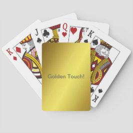 Gepersonaliseerde "Golden Touch" Goud en Geel Pokerkaarten