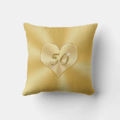 Gepersonaliseerde Golden Wedding Jubileum Cadeaus, Kussen (Achterkant)