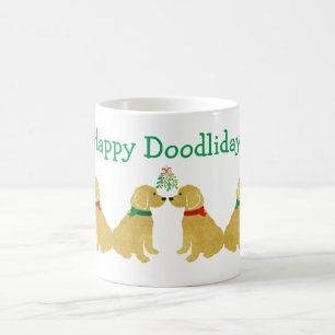 Gepersonaliseerde Goldendoekles die zoenen onder m Koffiemok