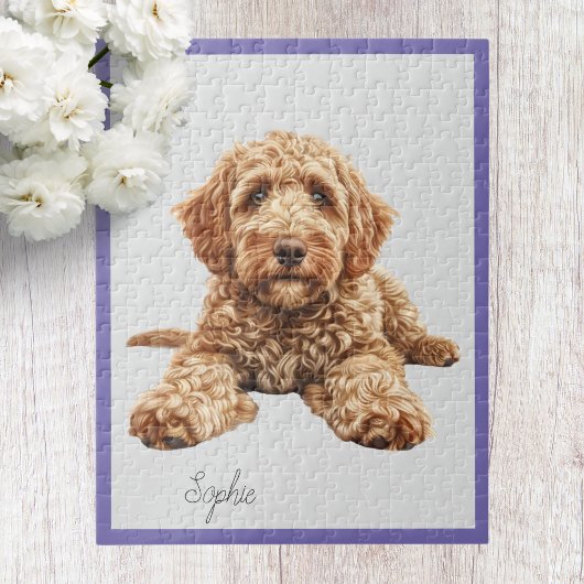 Gepersonaliseerde Goldendoodle Jigsaw Puzzle Legpuzzel