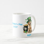 Gepersonaliseerde Goldendoodle St. Patty's Day Mok (Voorkant rechts)