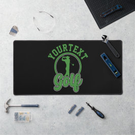 Gepersonaliseerde Golf ADD NAAM Retro Pro Golfer S Bureaumat