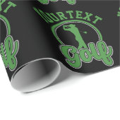 Gepersonaliseerde Golf ADD NAAM Retro Pro Golfer S Cadeaupapier (Rol Hoek)