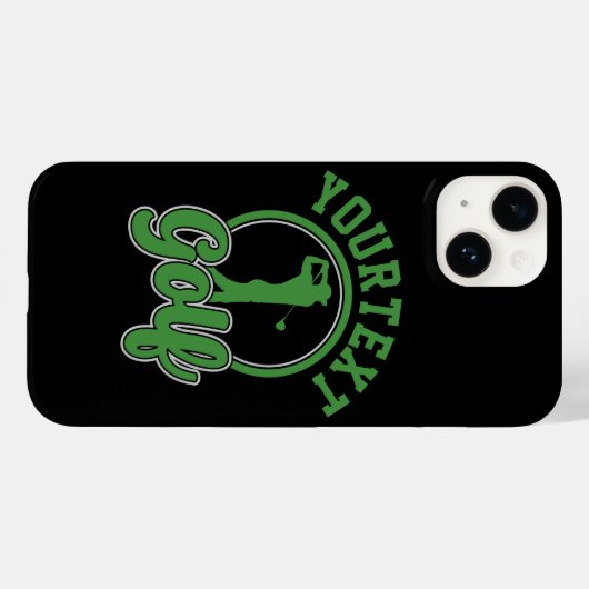 Gepersonaliseerde Golf ADD NAAM Retro Pro Golfer S Case-Mate iPhone Case (Achterkant (horizontaal))
