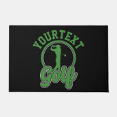 Gepersonaliseerde Golf ADD NAAM Retro Pro Golfer S Deurmat (Voorkant)