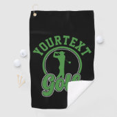 Gepersonaliseerde Golf ADD NAAM Retro Pro Golfer S Golfhanddoek (Insitu)