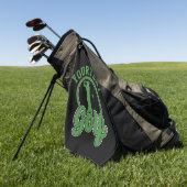 Gepersonaliseerde Golf ADD NAAM Retro Pro Golfer S Golfhanddoek (Groen)