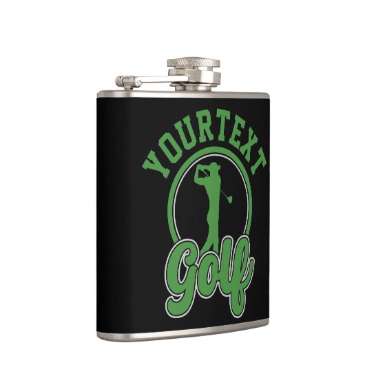 Gepersonaliseerde Golf ADD NAAM Retro Pro Golfer S Heupfles (Rechts)