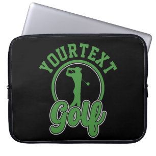 Gepersonaliseerde Golf ADD NAAM Retro Pro Golfer S Laptop Sleeve