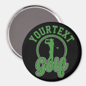 Gepersonaliseerde Golf ADD NAAM Retro Pro Golfer S Magneet (Voorkant / Achterkant)