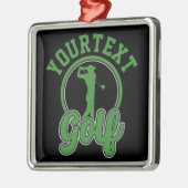 Gepersonaliseerde Golf ADD NAAM Retro Pro Golfer S Metalen Ornament (Links)